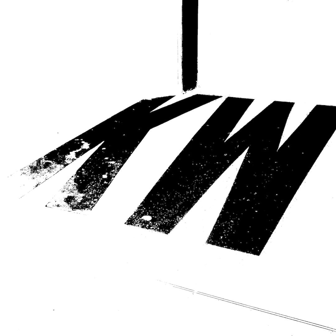 abstract black and white image letterforms