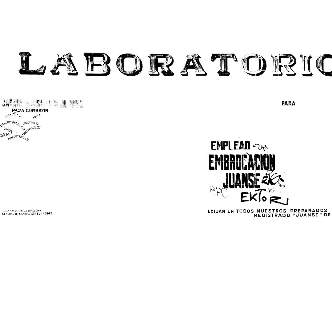 abstract black and white image letterforms