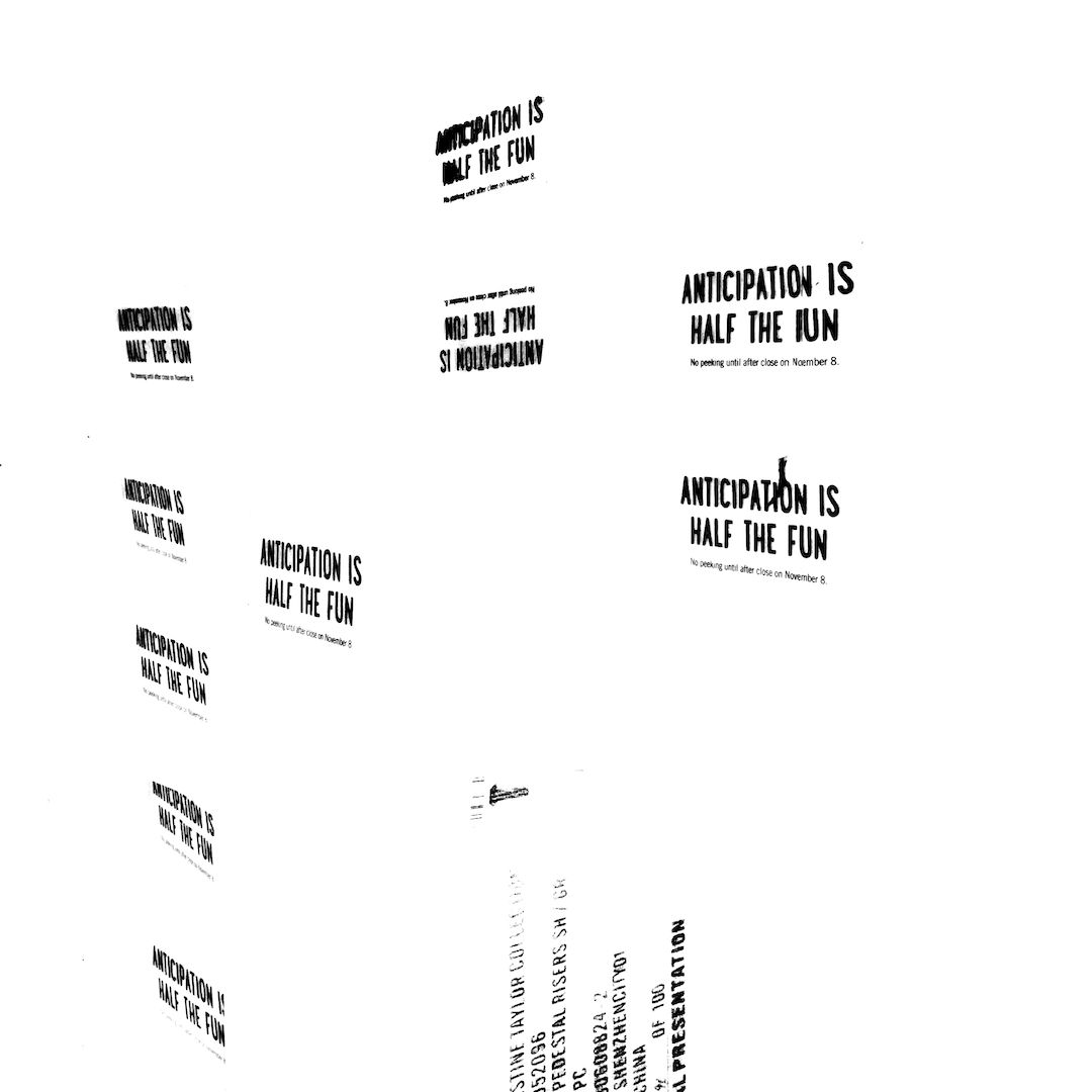 abstract black and white image letterforms