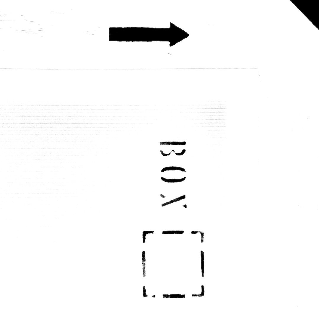 abstract black and white image letterforms