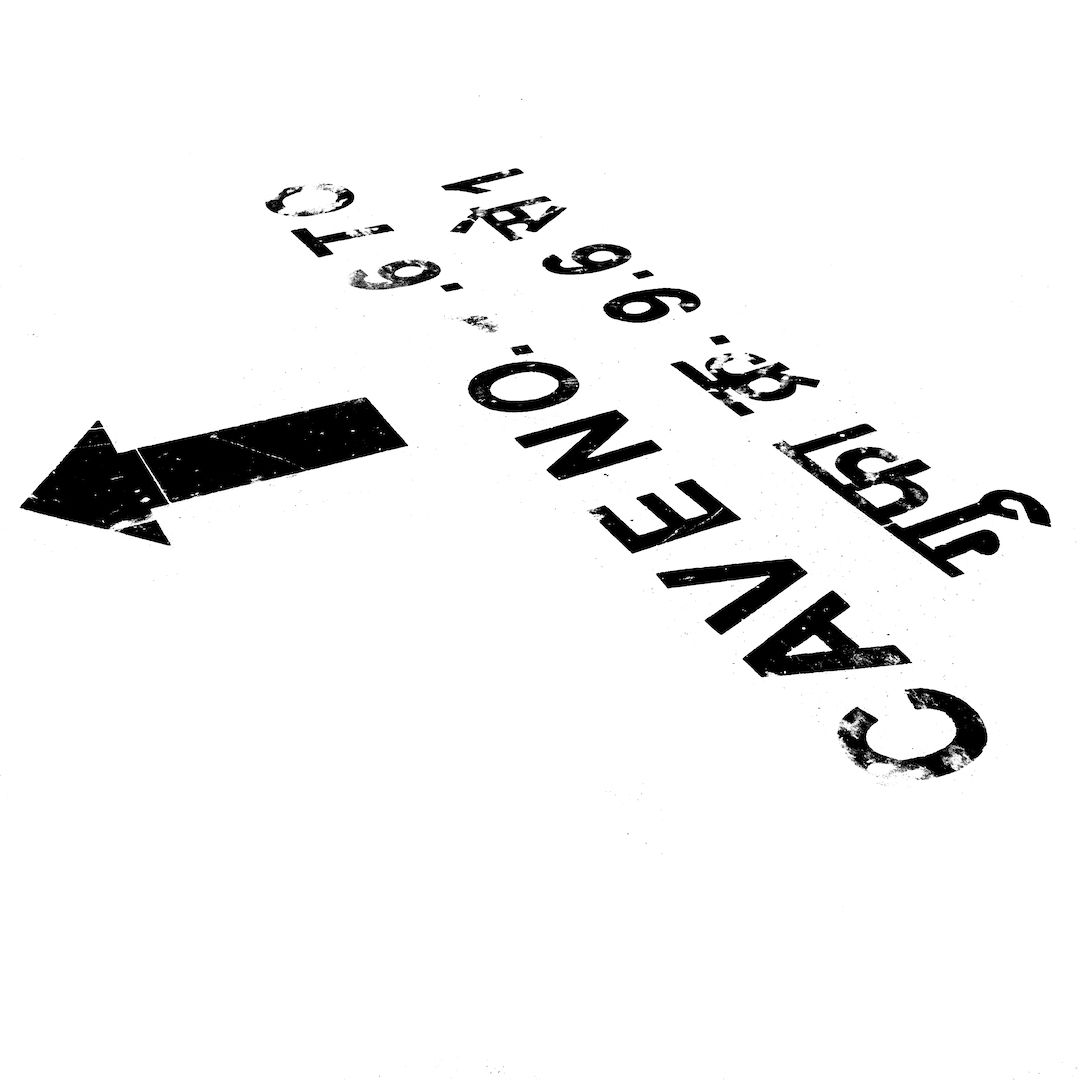 abstract black and white image letterforms