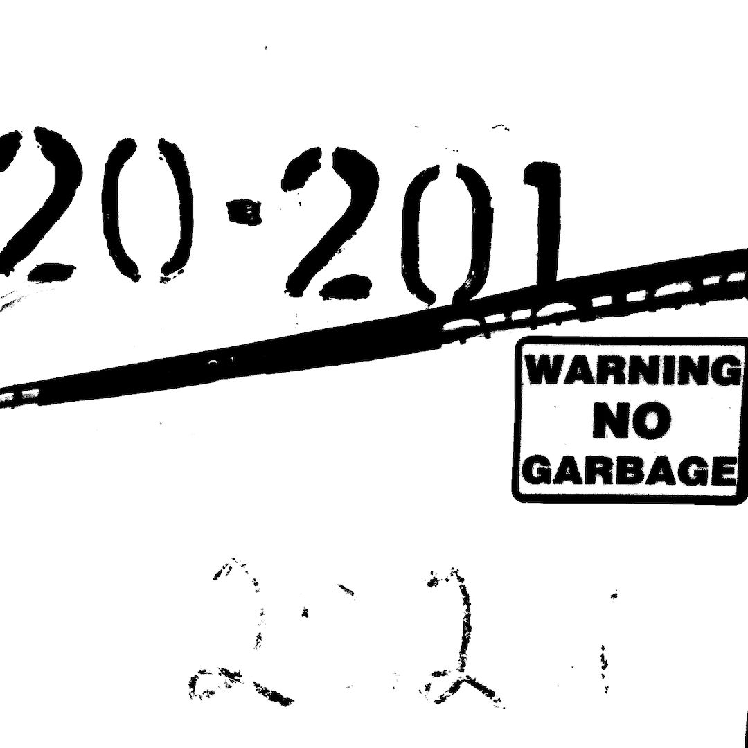 abstract black and white image letterforms