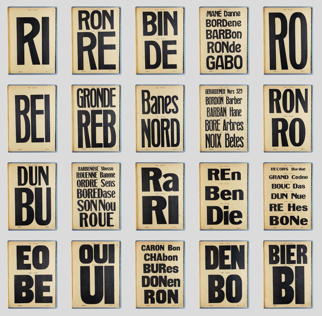 type specimen thumbnails