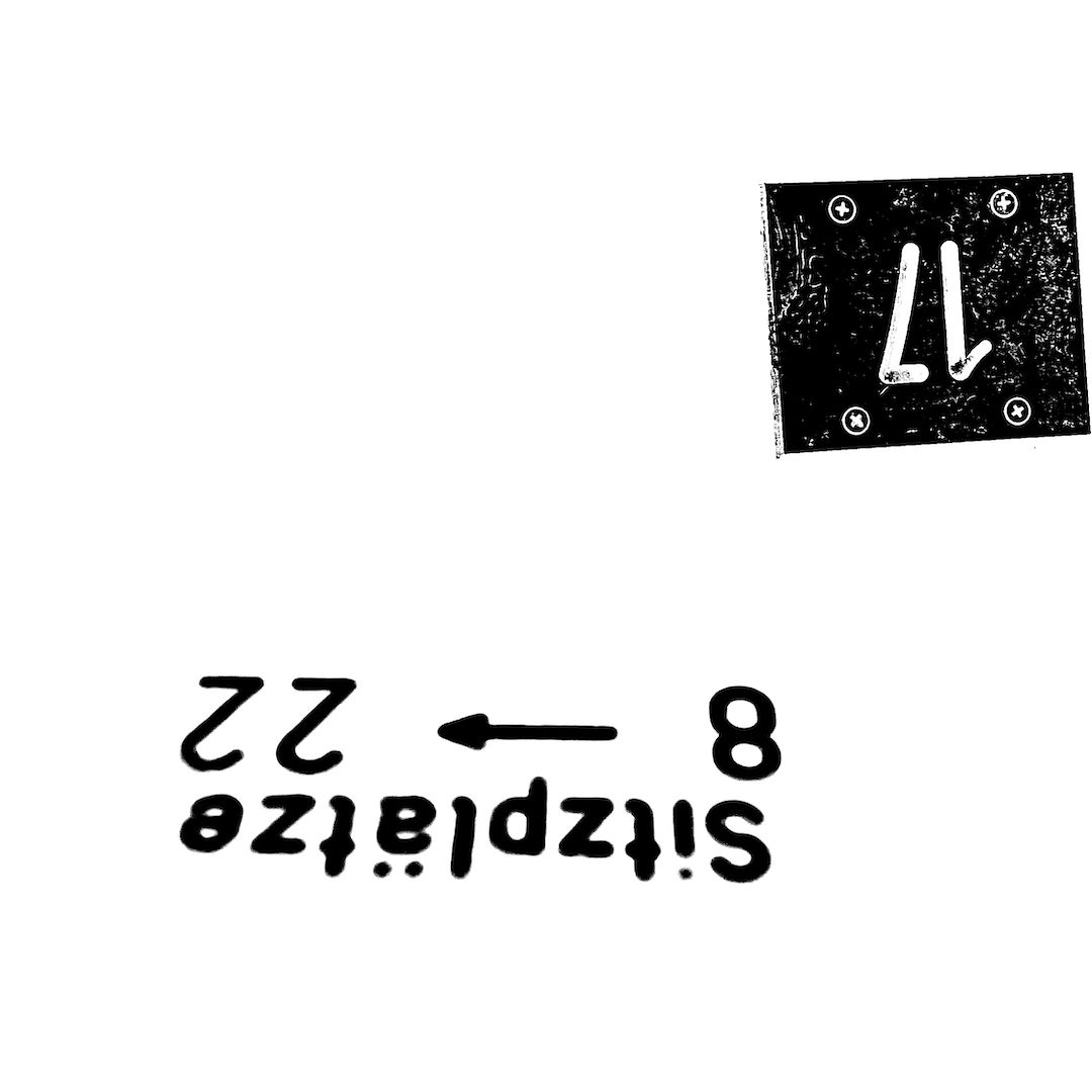 abstract black and white image letterforms