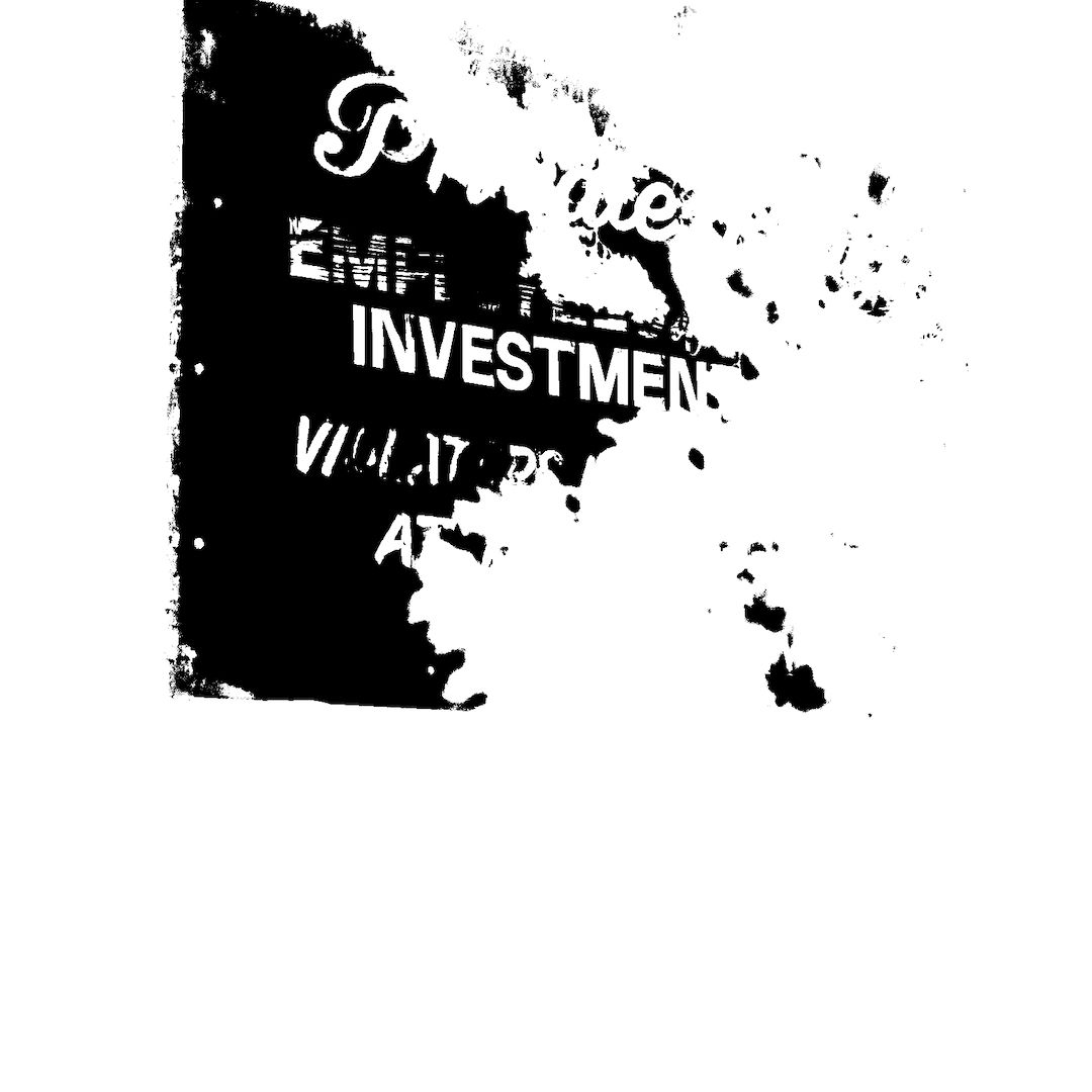 abstract black and white image letterforms