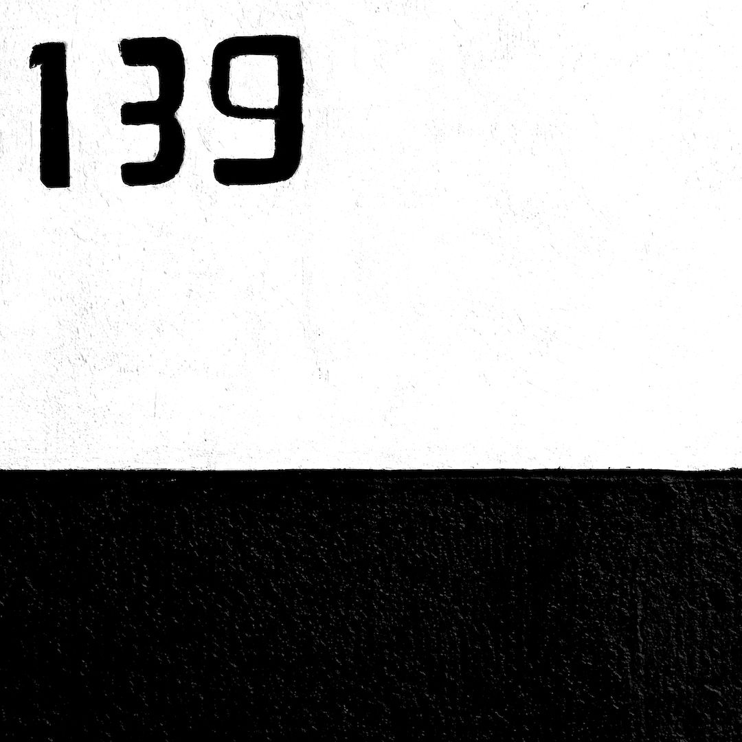 abstract black and white image letterforms