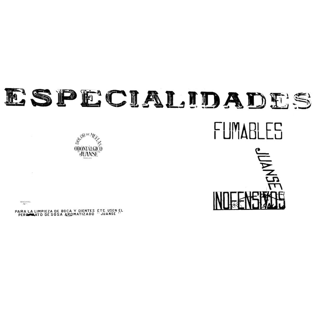 abstract black and white image letterforms