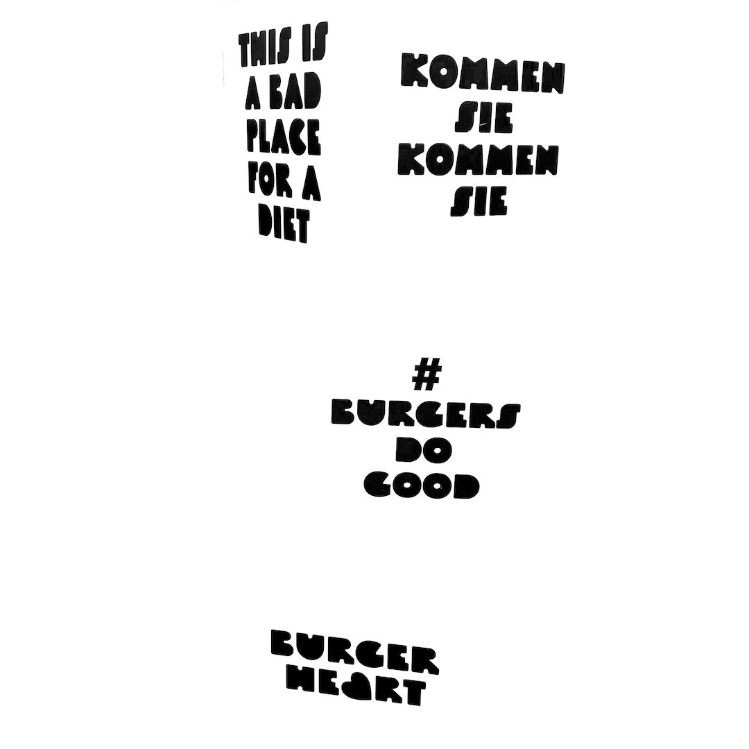 abstract black and white image letterforms