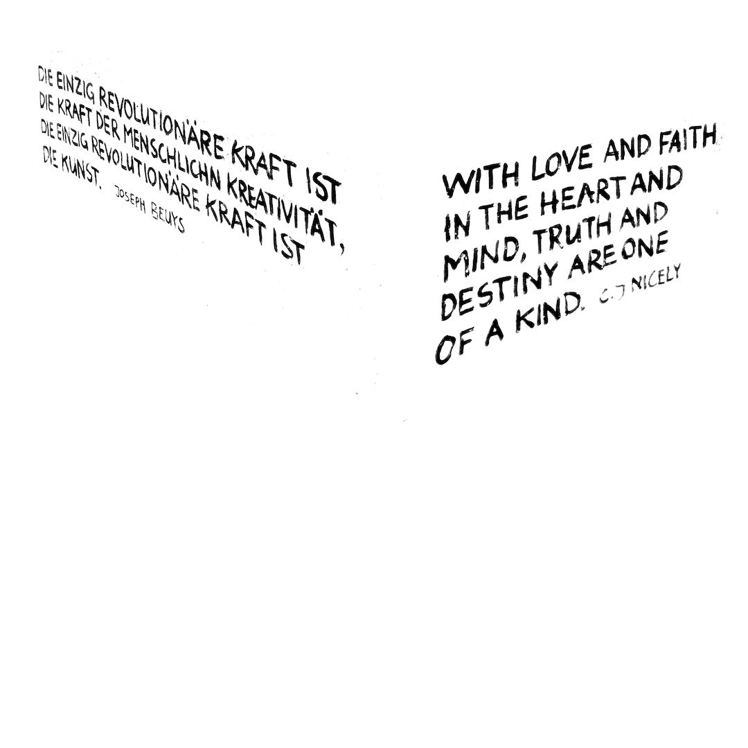abstract black and white image letterforms