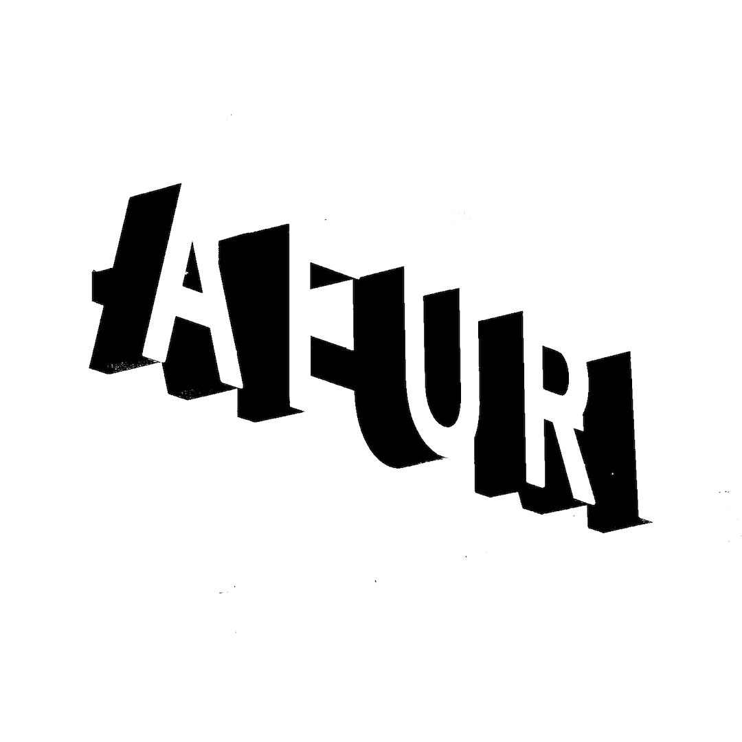 abstract black and white image letterforms