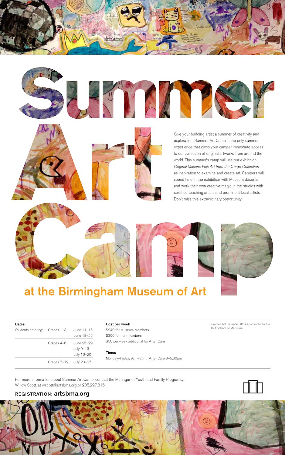 poster for a summer art camp