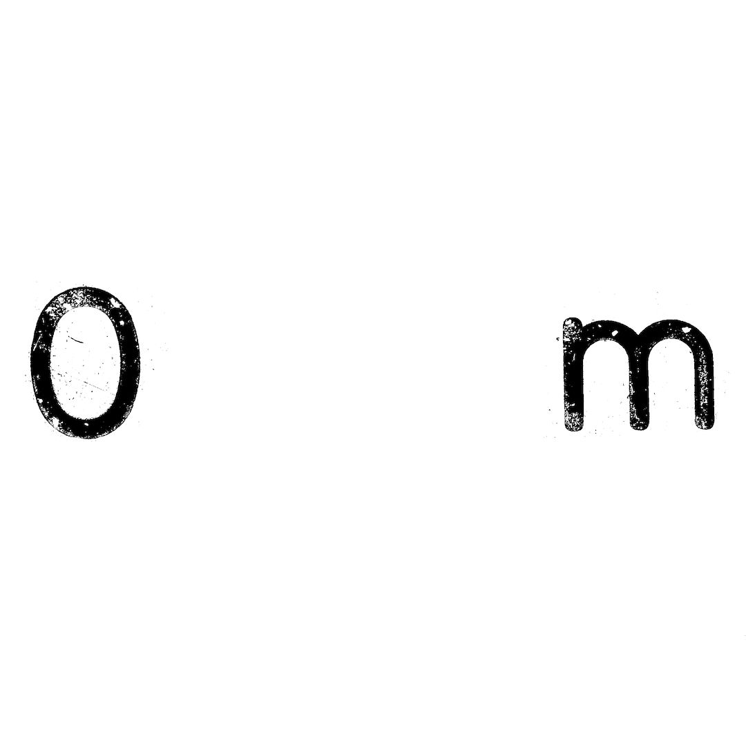 abstract black and white image letterforms