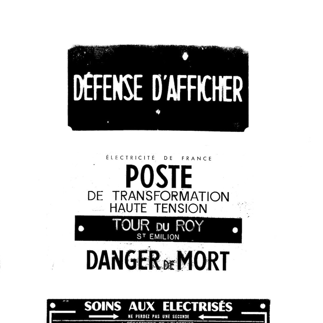 abstract black and white image letterforms