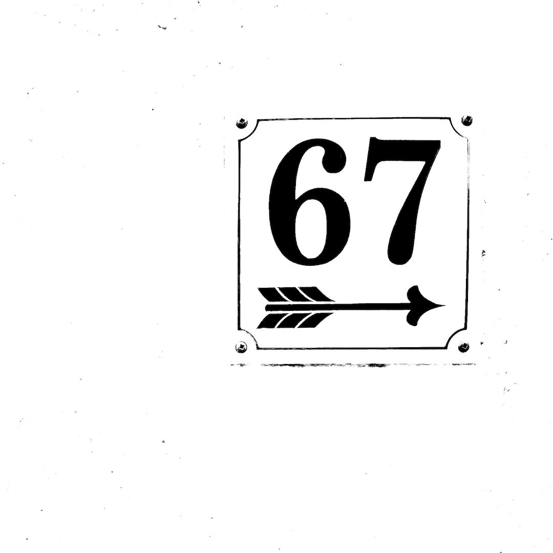 abstract black and white image letterforms