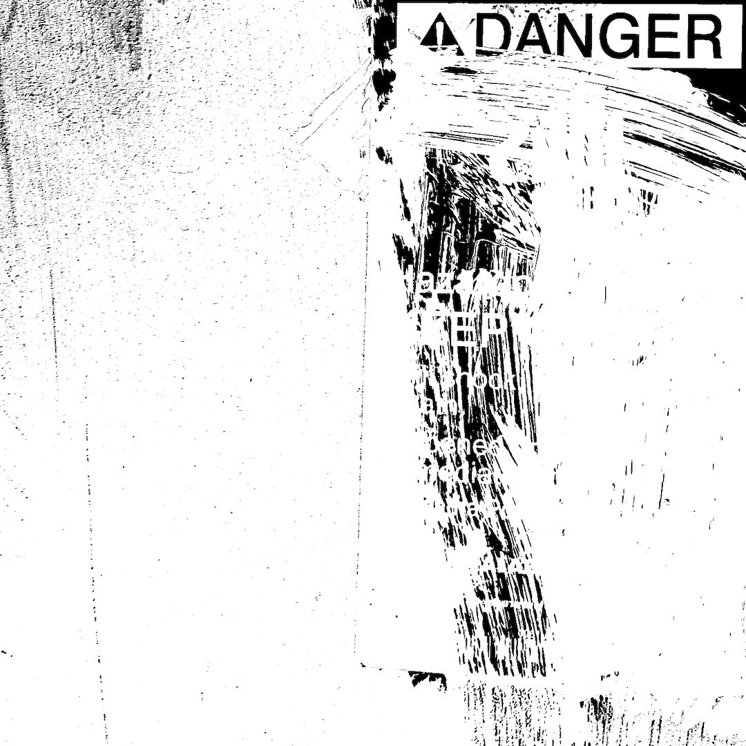 abstract black and white image letterforms