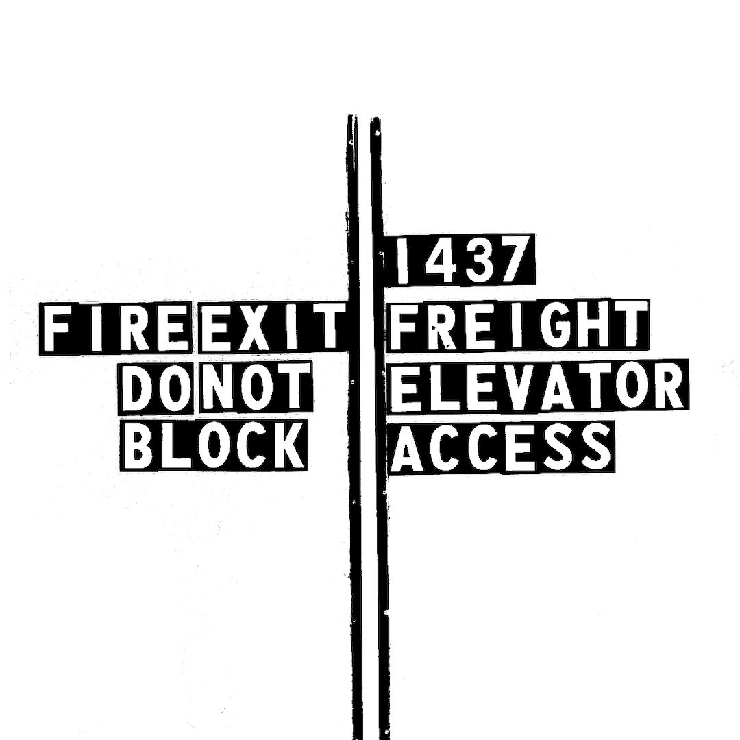 abstract black and white image letterforms