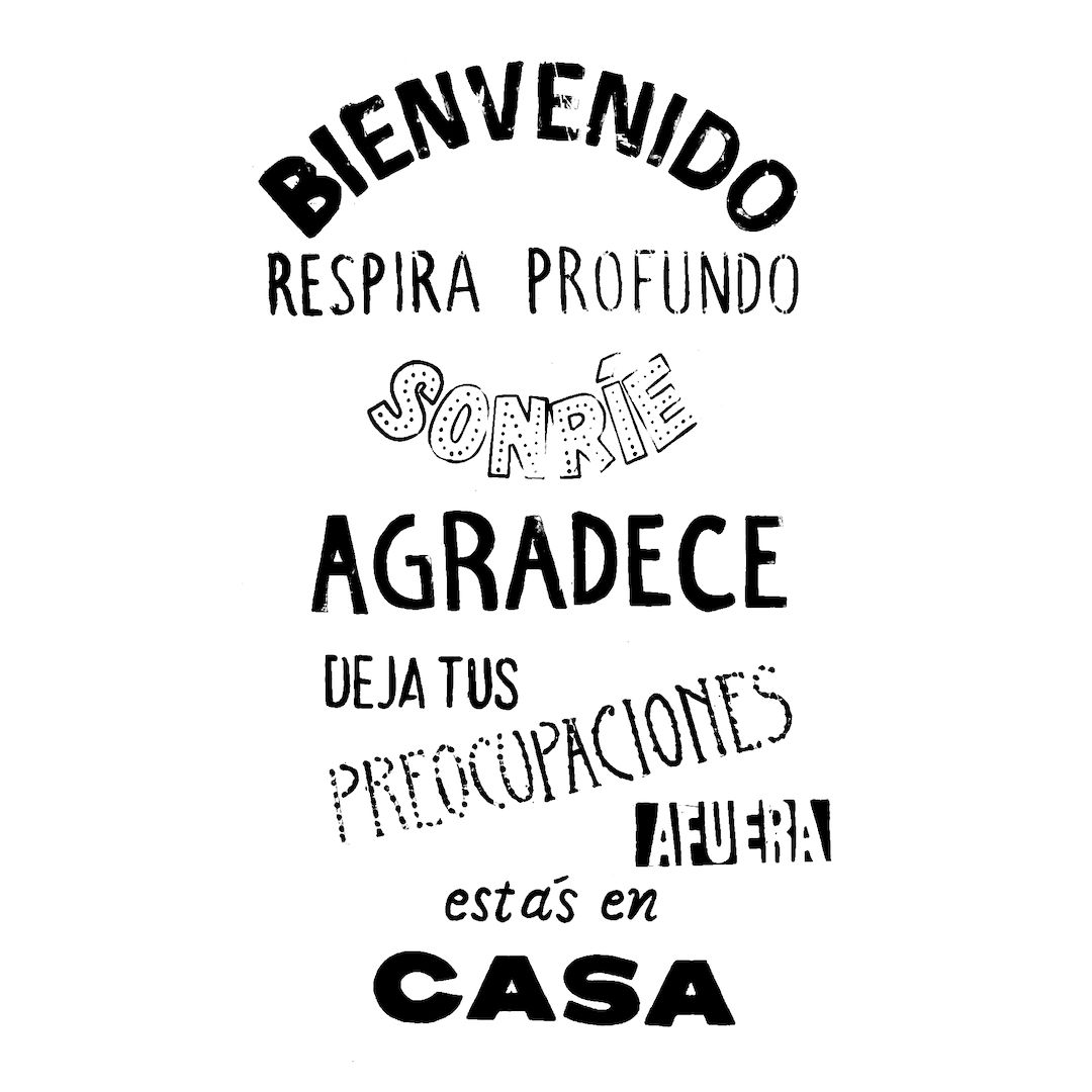 abstract black and white image letterforms