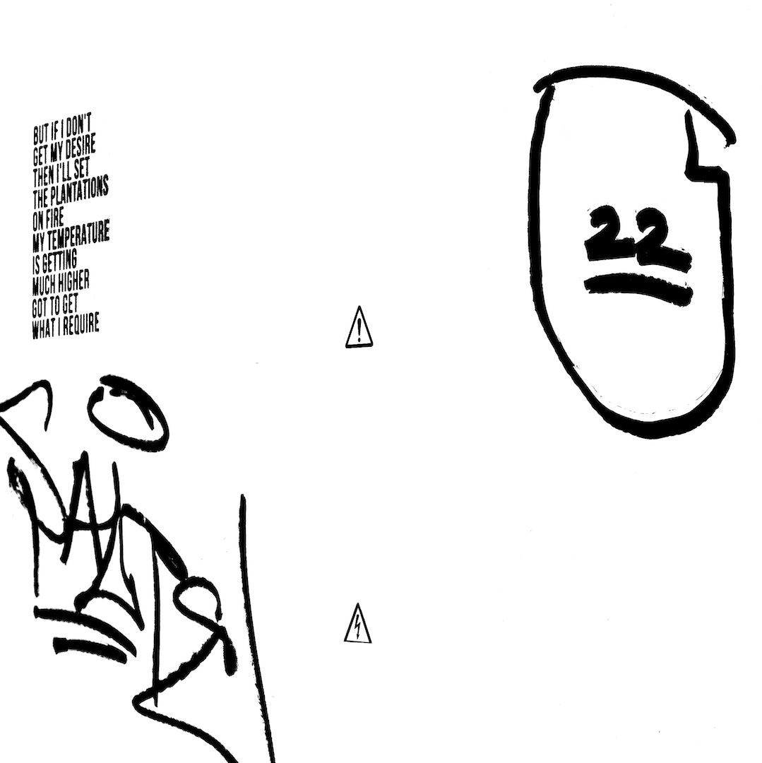 abstract black and white image letterforms