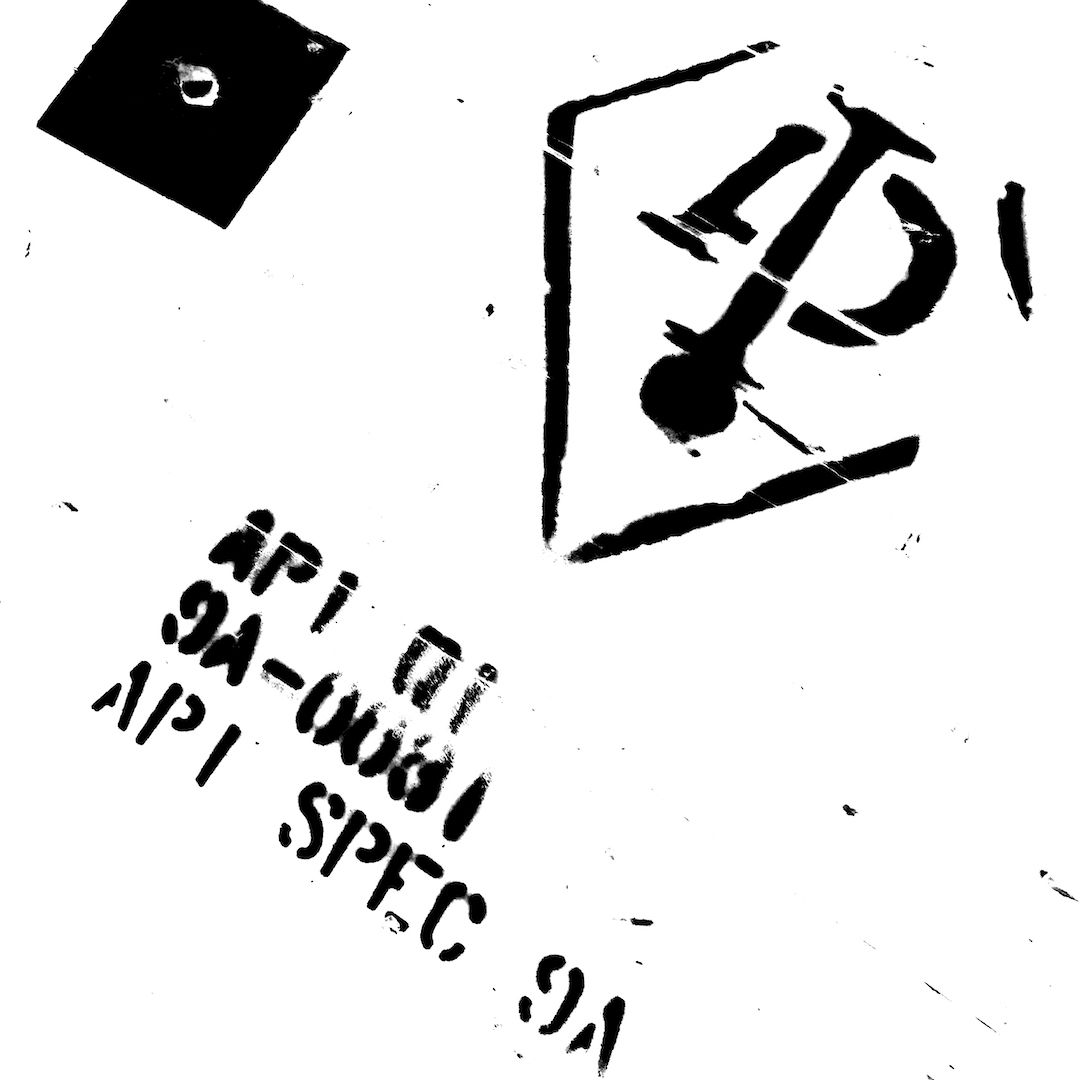 abstract black and white image letterforms