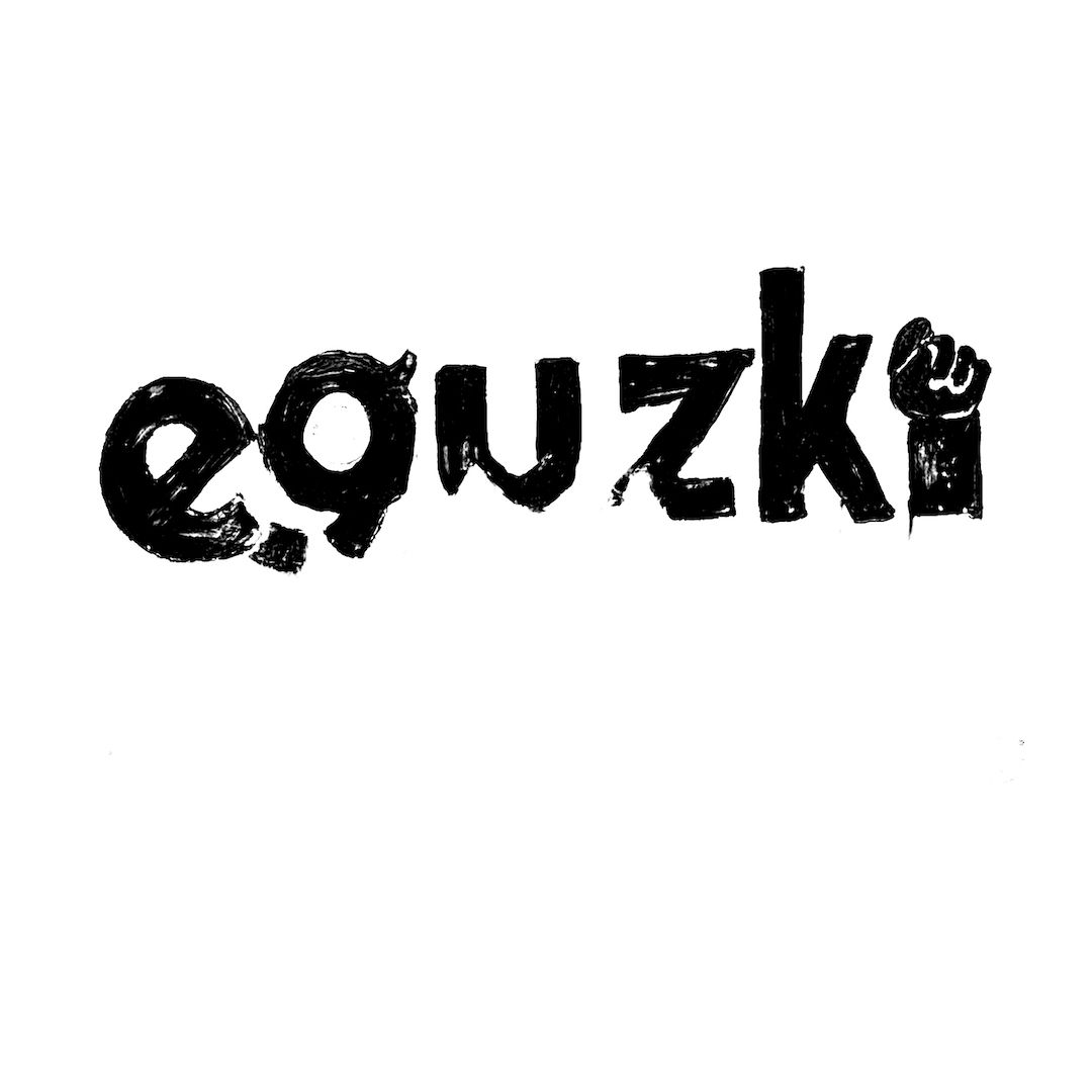 abstract black and white image letterforms