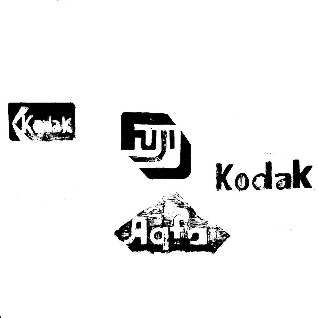 abstract black and white image letterforms