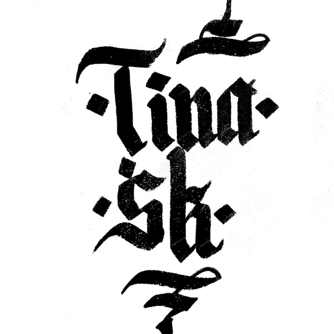 abstract black and white image letterforms