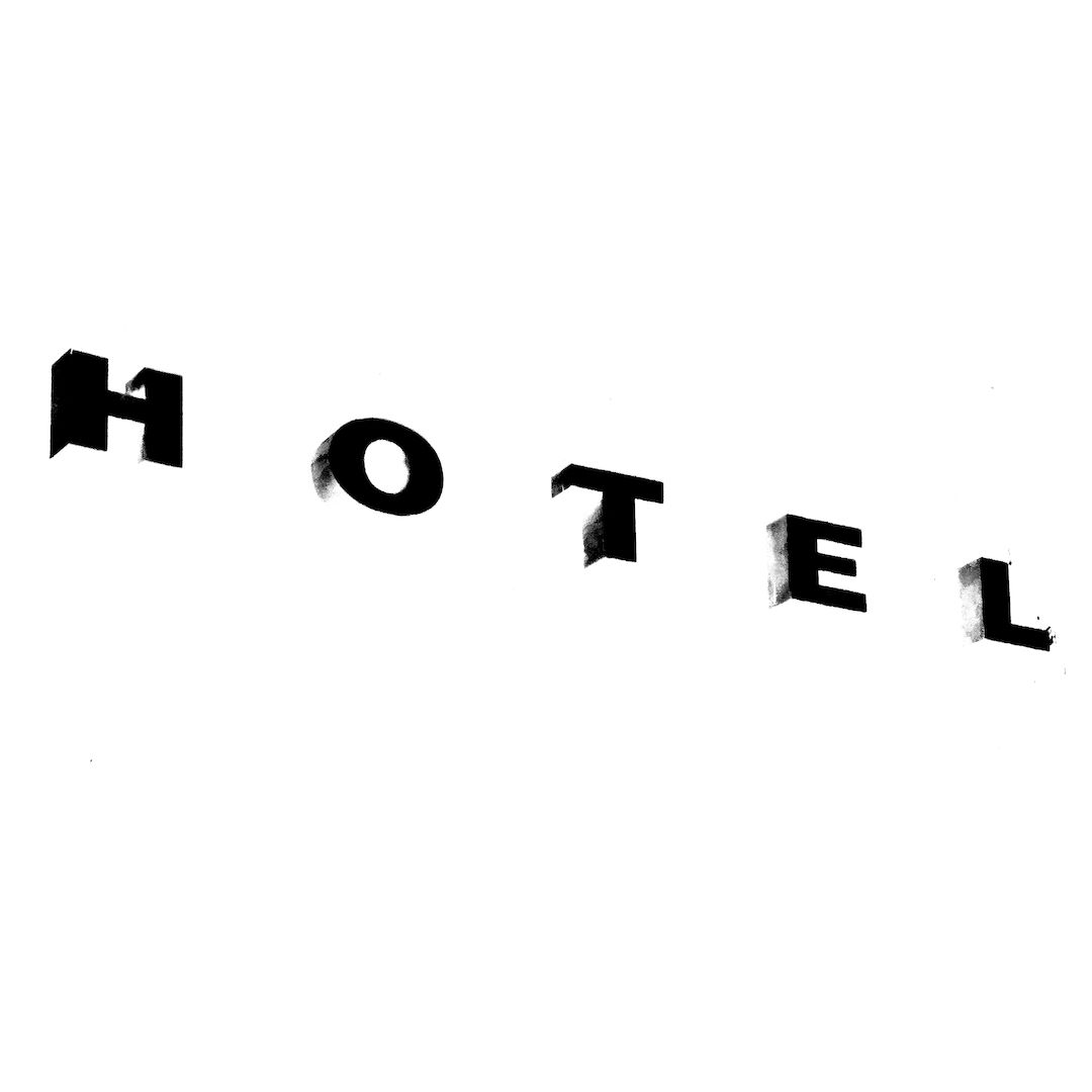 abstract black and white image letterforms