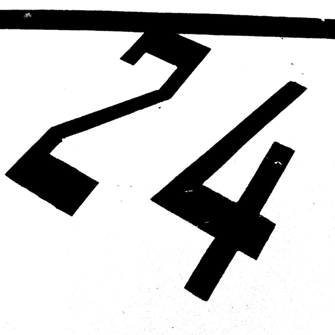 abstract black and white image letterforms