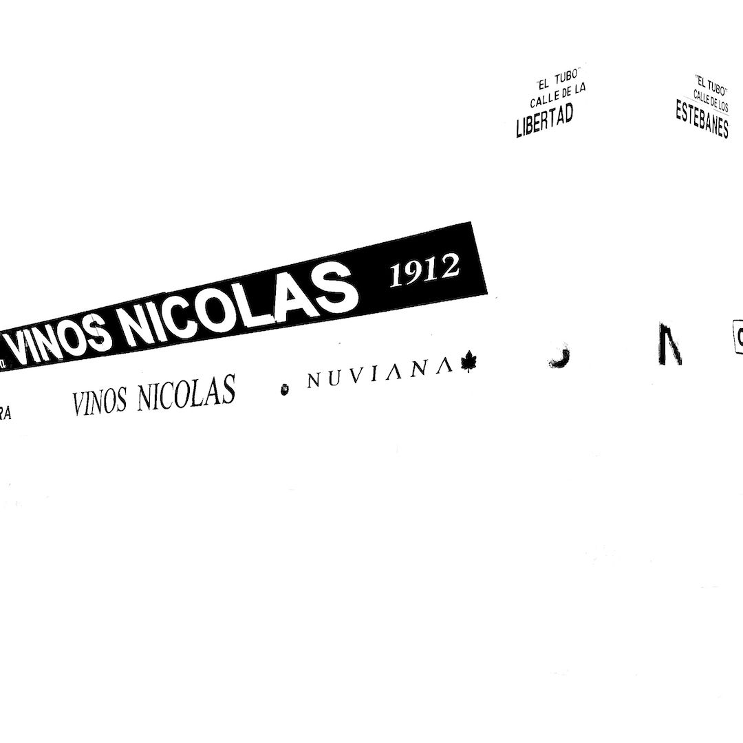 abstract black and white image letterforms