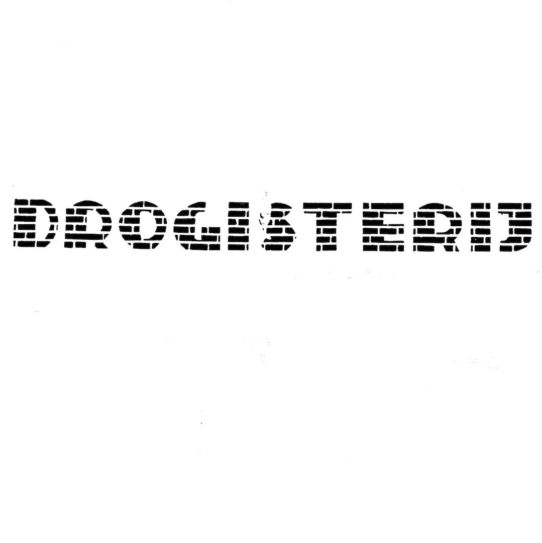 abstract black and white image letterforms