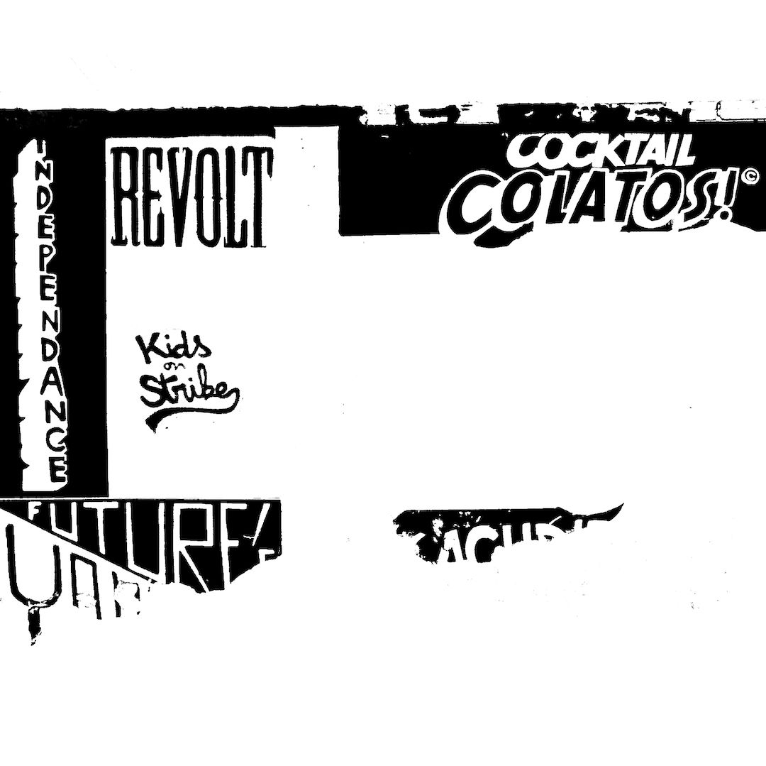 abstract black and white image letterforms