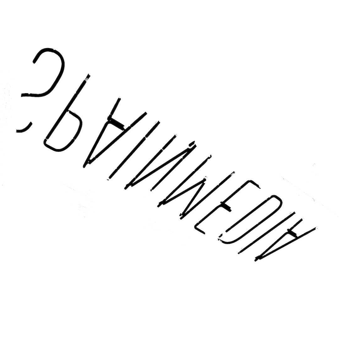 abstract black and white image letterforms
