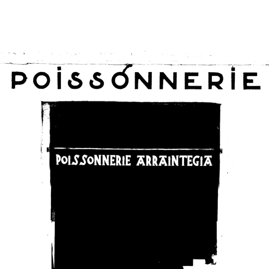 abstract black and white image letterforms