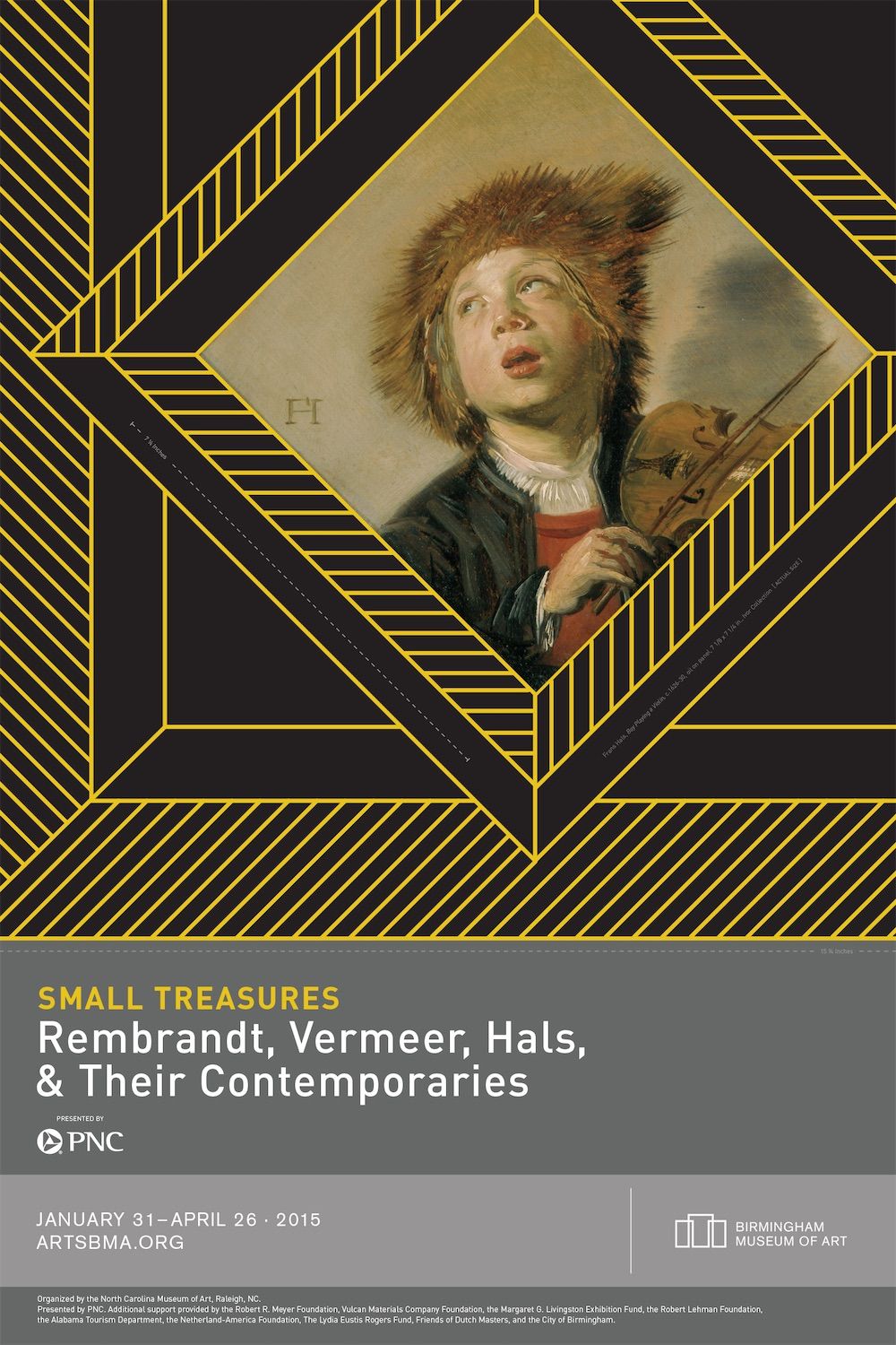 Poster for an exhibition of small dutch paintings