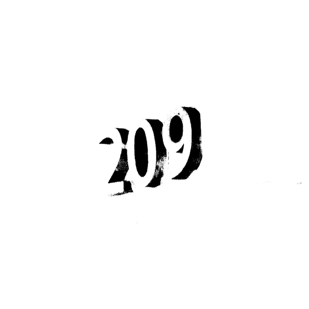 abstract black and white image letterforms