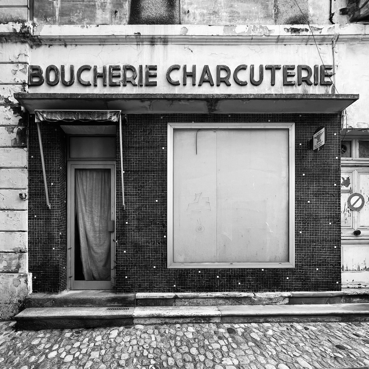 photograph of a doorway, France