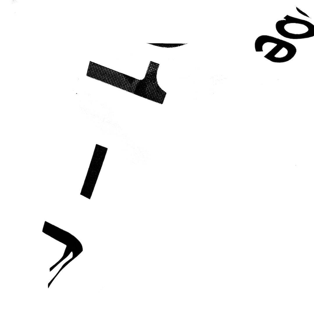 abstract black and white image letterforms