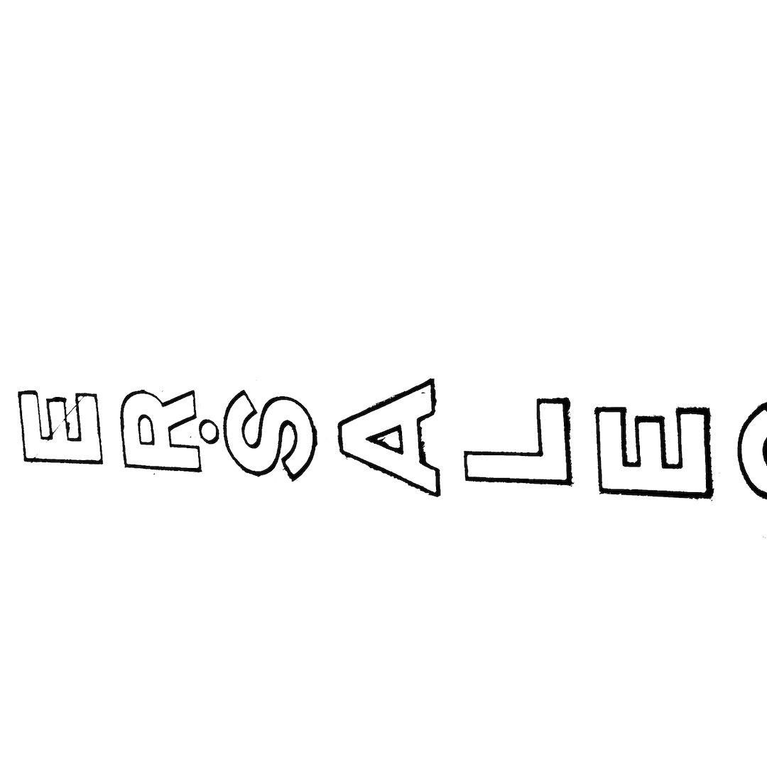 abstract black and white image letterforms