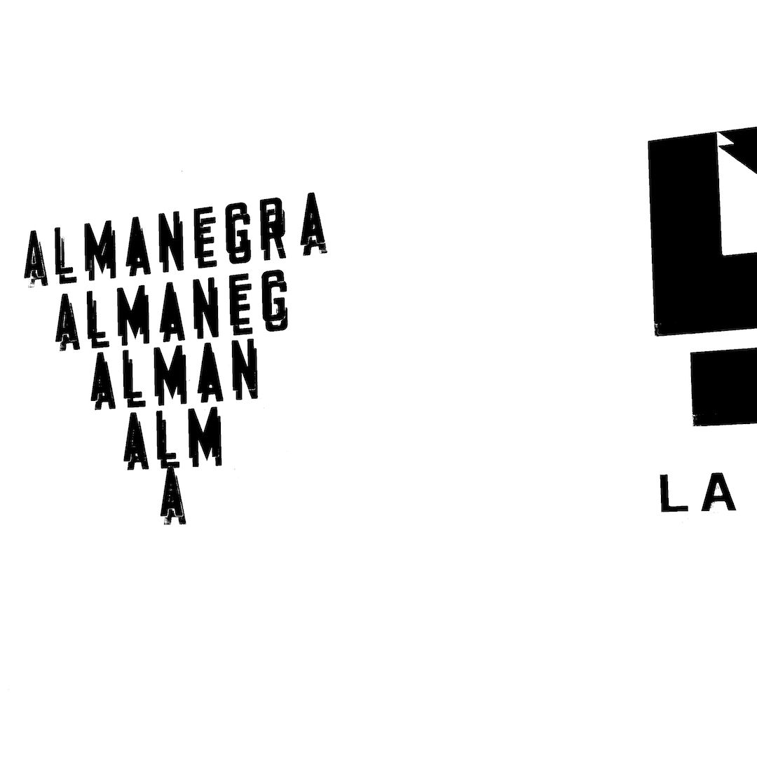 abstract black and white image letterforms
