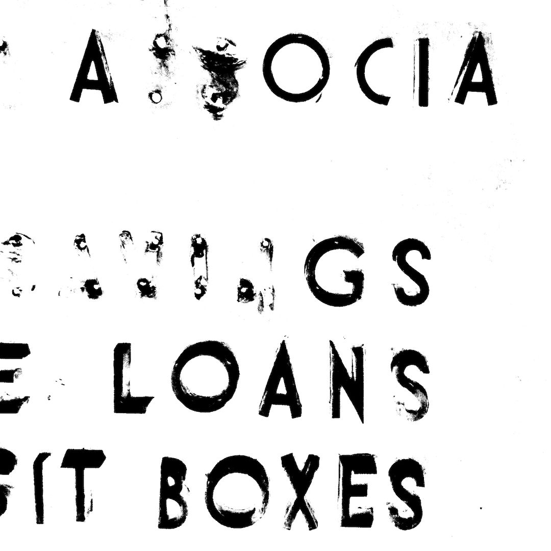 abstract black and white image letterforms