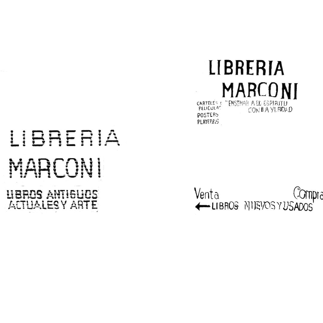 abstract black and white image letterforms