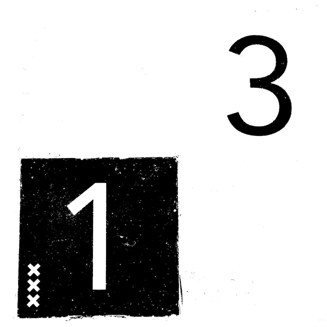 abstract black and white image letterforms