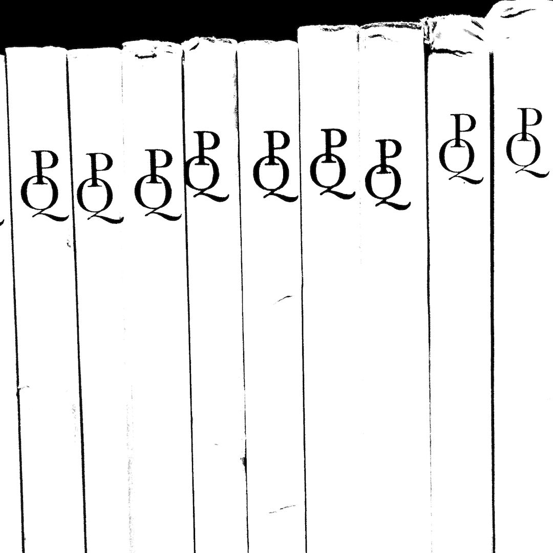 abstract black and white image letterforms