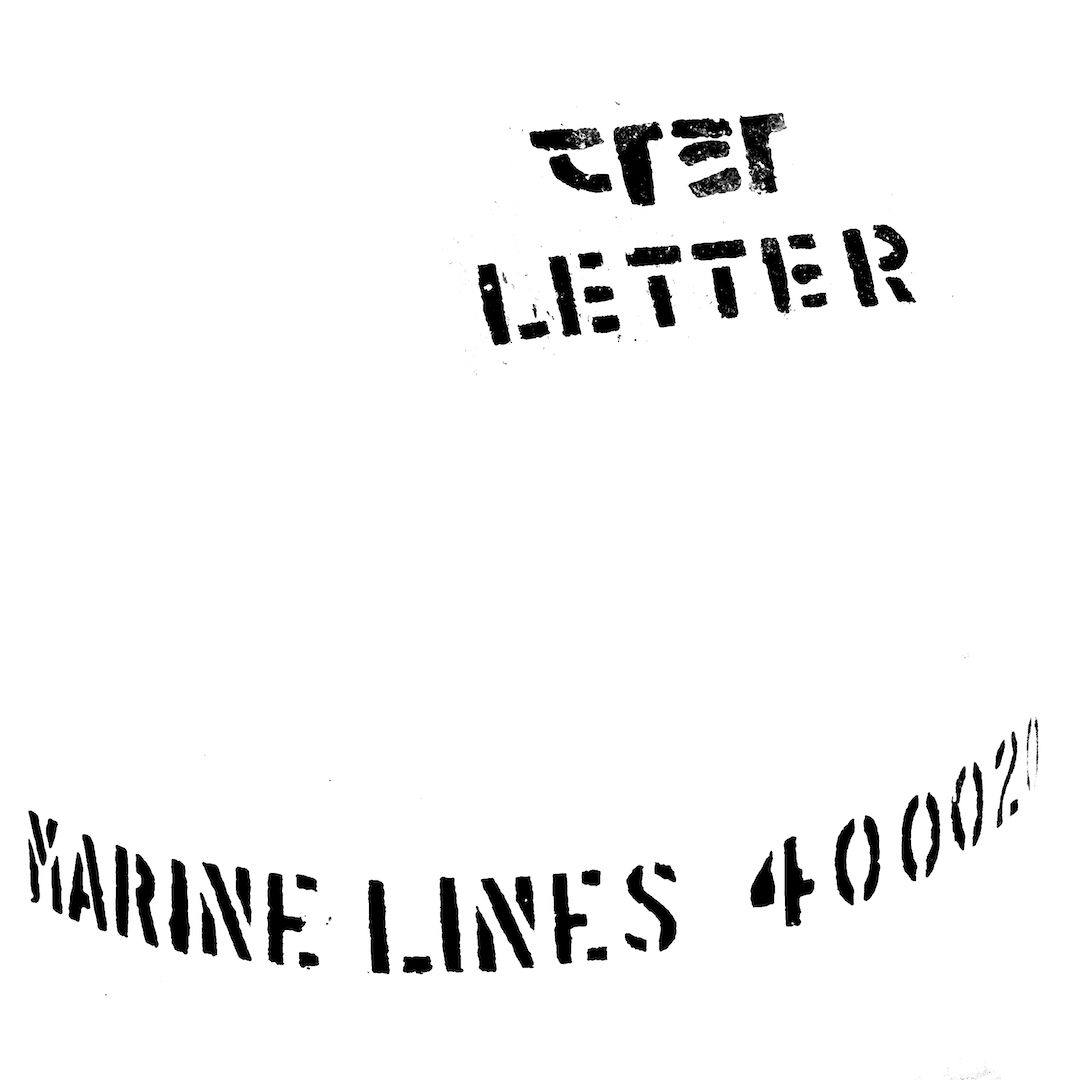 abstract black and white image letterforms