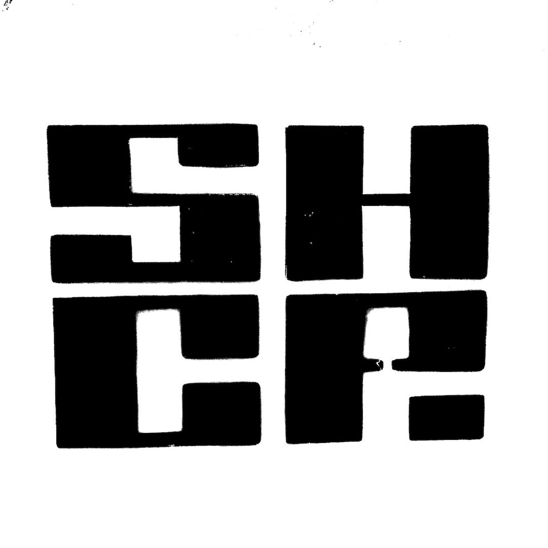 abstract black and white image letterforms