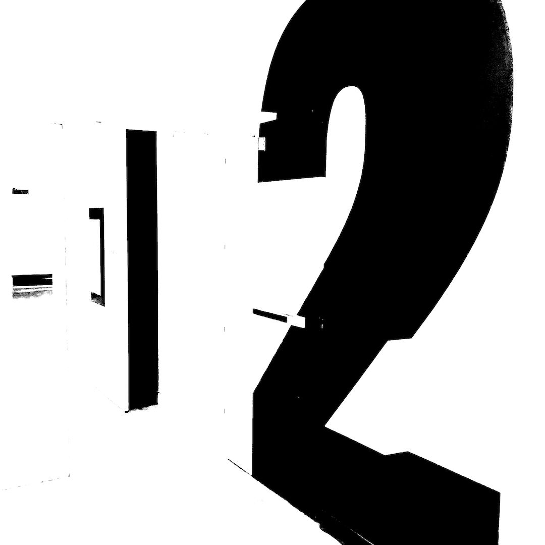 abstract black and white image letterforms