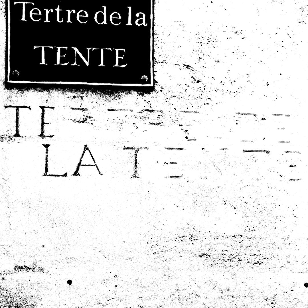 abstract black and white image letterforms