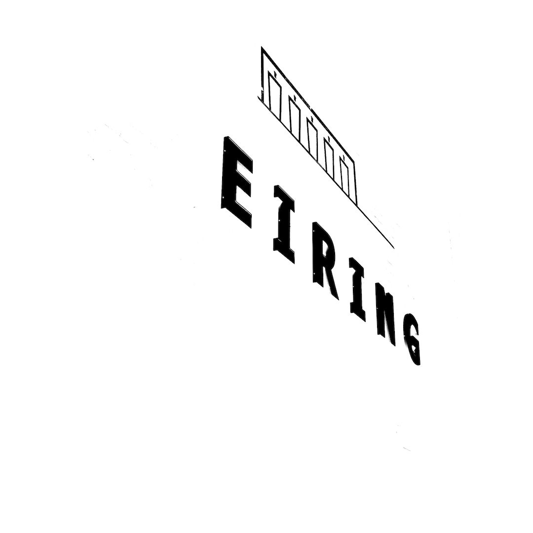 abstract black and white image letterforms