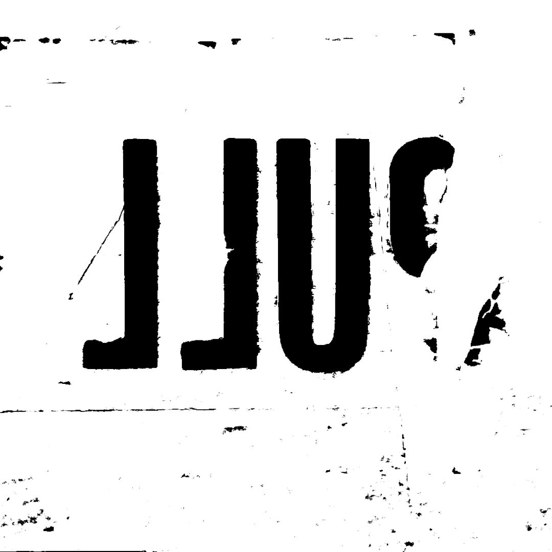 abstract black and white image letterforms