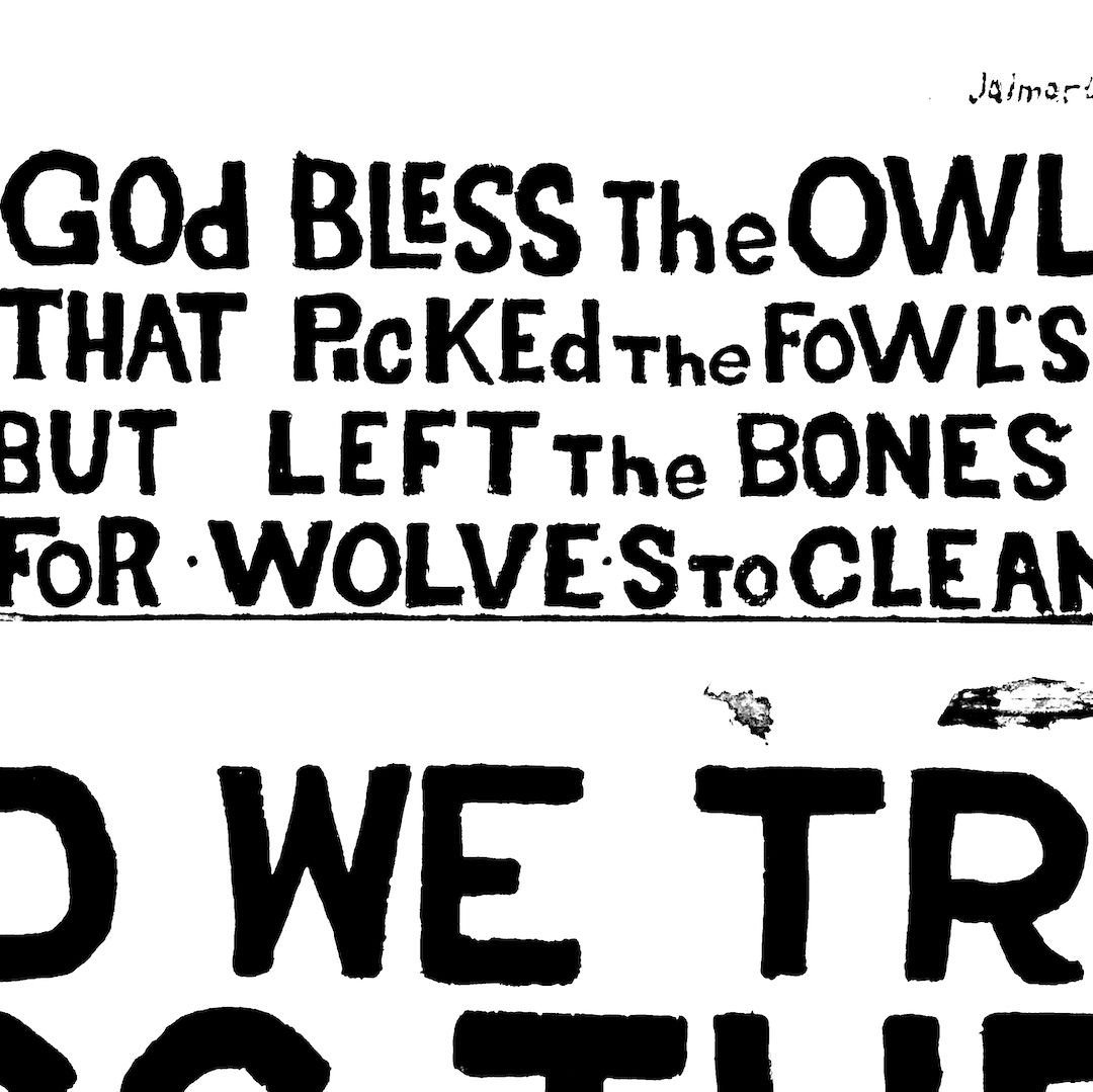 abstract black and white image letterforms
